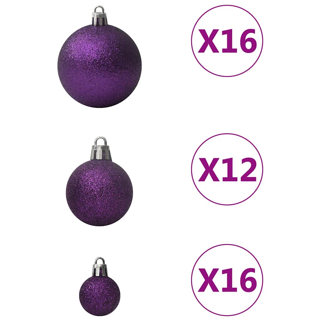 Conjunto de bolas de natal 100 pcs roxo — foto 6