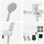 Conjunto de Cabeça de Chuveiro Cromo G 1/2 polegadas — foto 7