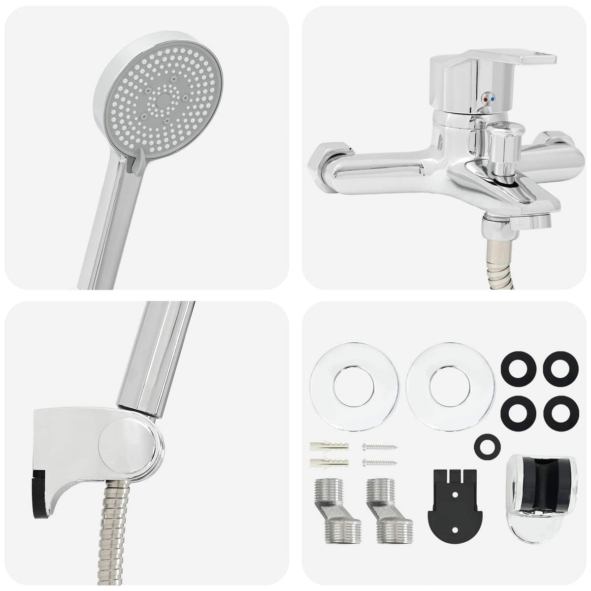 Conjunto de Cabeça de Chuveiro Cromo G 1/2 polegadas — foto 7