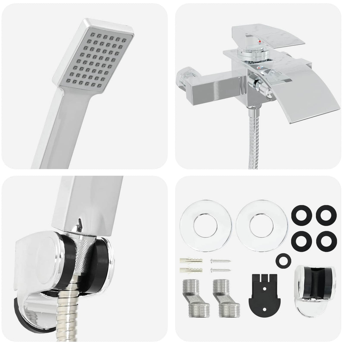 Conjunto de Cabeça de Chuveiro Cromo G 1/2 polegadas — foto 7
