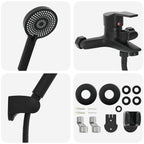 Conjunto de Cabeça de Chuveiro Preto G 1/2 polegadas — foto 7