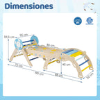 Conjunto de Escalada Triangular Dobrável com Rampa e Escada de Corda – Brinquedo Montessori — foto 3