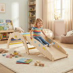 Conjunto de Escalada Triangular Dobrável com Rampa e Escada de Corda – Brinquedo Montessori — foto 4