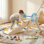 Conjunto de Escalada Triangular Dobrável com Rampa e Escada de Corda – Brinquedo Montessori — foto 5