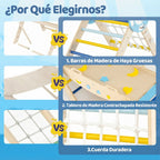 Conjunto de Escalada Triangular Dobrável com Rampa e Escada de Corda – Brinquedo Montessori — foto 7