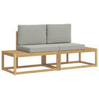 Conjunto de Sofás para Exterior 2 unid. Branco e Cinzento-Claro — foto 2