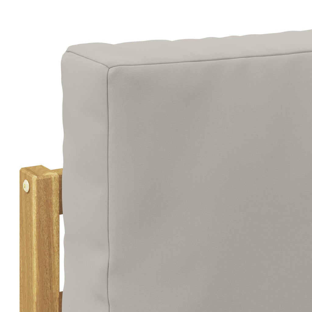 Conjunto de Sofás para Exterior 2 unid. Branco e Cinzento-Claro — foto 4