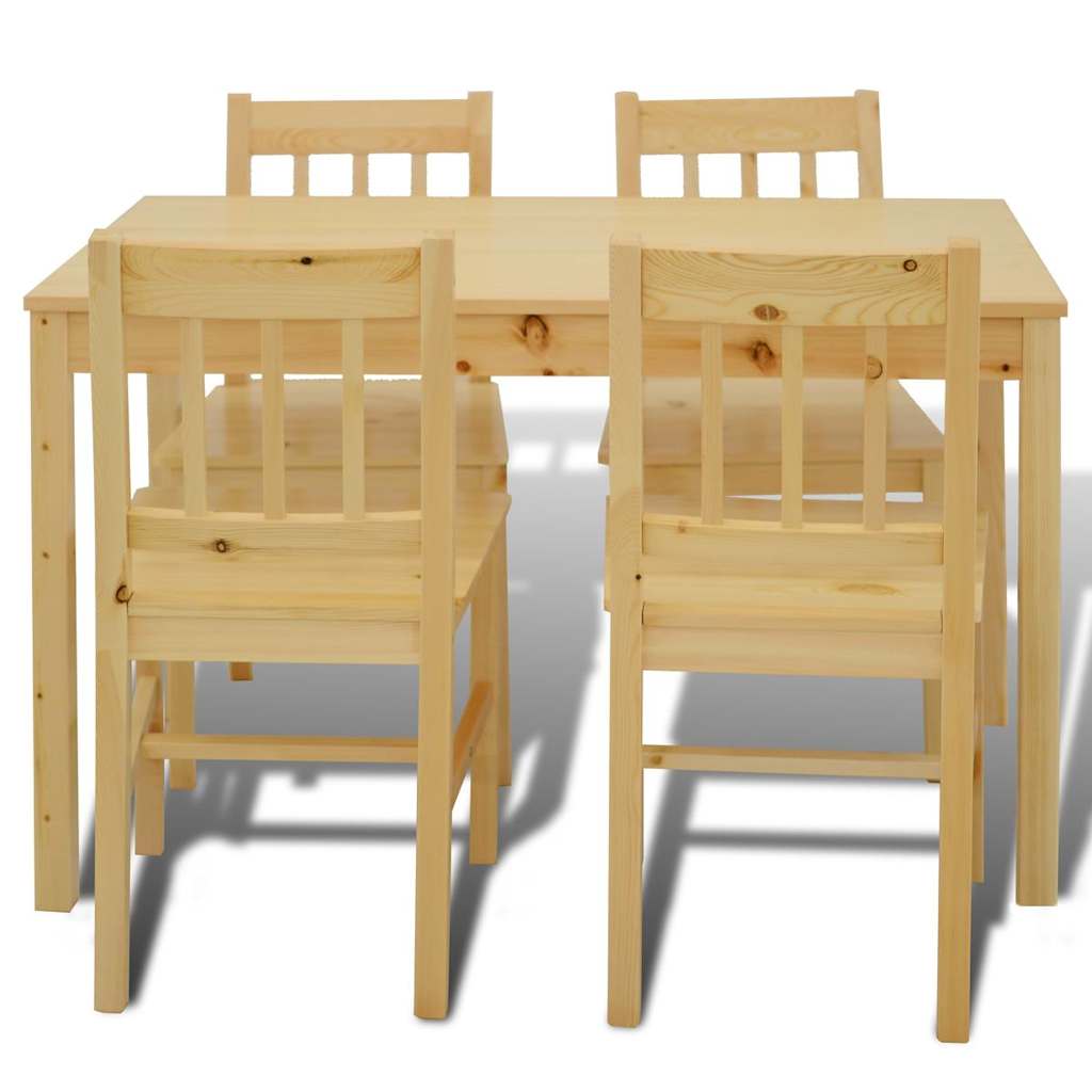 Conjunto Mesa com 4 Cadeiras / Madeira — foto 2