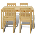Conjunto Mesa com 4 Cadeiras / Madeira — foto 2