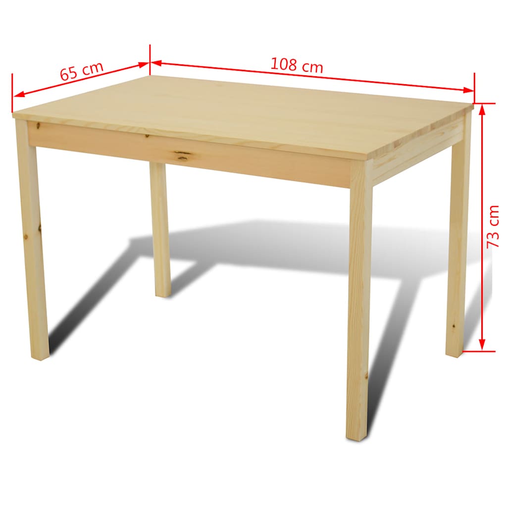 Conjunto Mesa com 4 Cadeiras / Madeira — foto 6