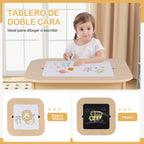 Conjunto Mesa e Cadeiras Infantis com Quadro Duplo Face e Arrumação — foto 6