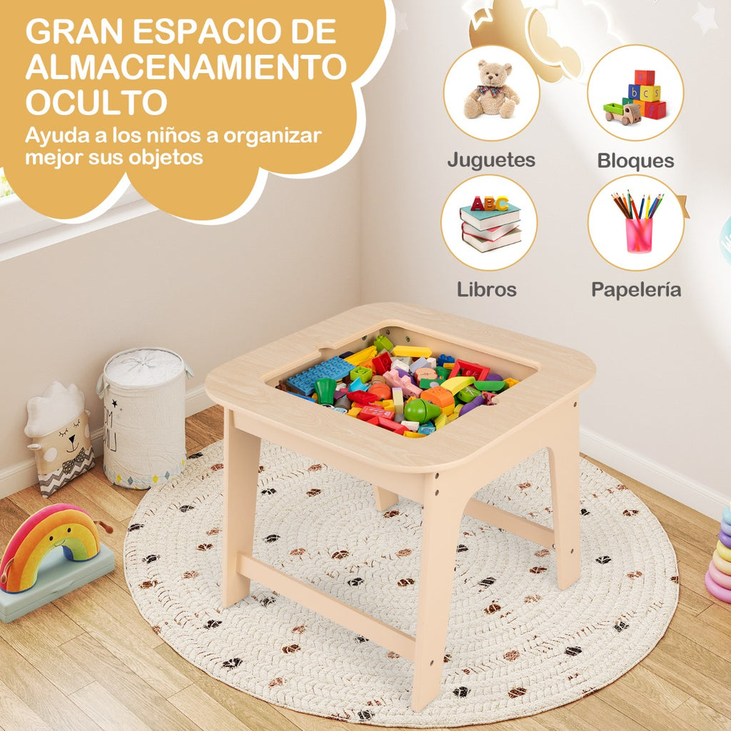 Conjunto Mesa e Cadeiras Infantis com Quadro Duplo Face e Arrumação — foto 7