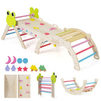 Conjunto Triangular 7 em 1 Brinquedos de Escalada para Crianças com Rampa Escada e Arco Montessori Madeira — foto 2