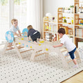 Conjunto Triangular 8 em 1 Brinquedos de Escalada para Bebés com Rampa Escada e Arco Montessori em Madeira — foto 1