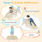 Conjunto Triangular 8 em 1 Brinquedos de Escalada para Bebés com Rampa Escada e Arco Montessori em Madeira — foto 10