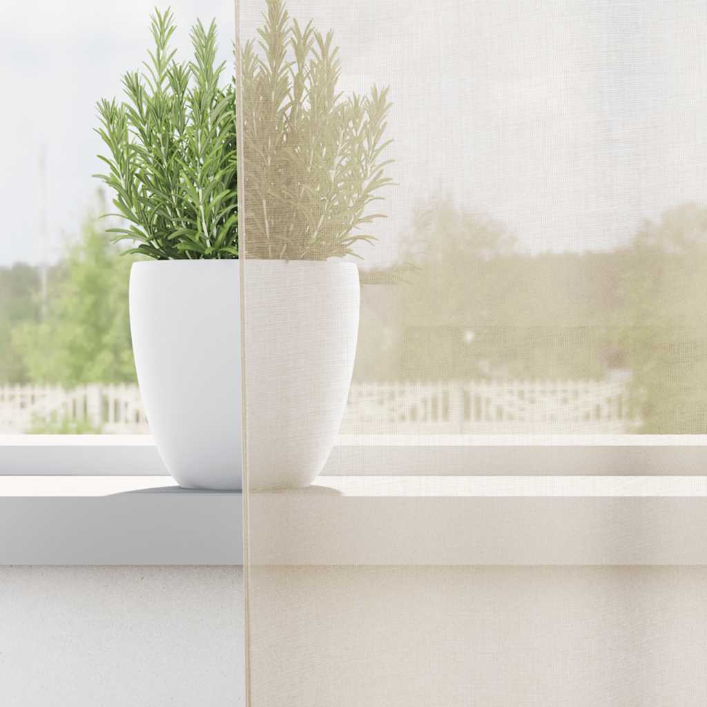 Cortinas de voile com aba 2 pcs creme — foto 2