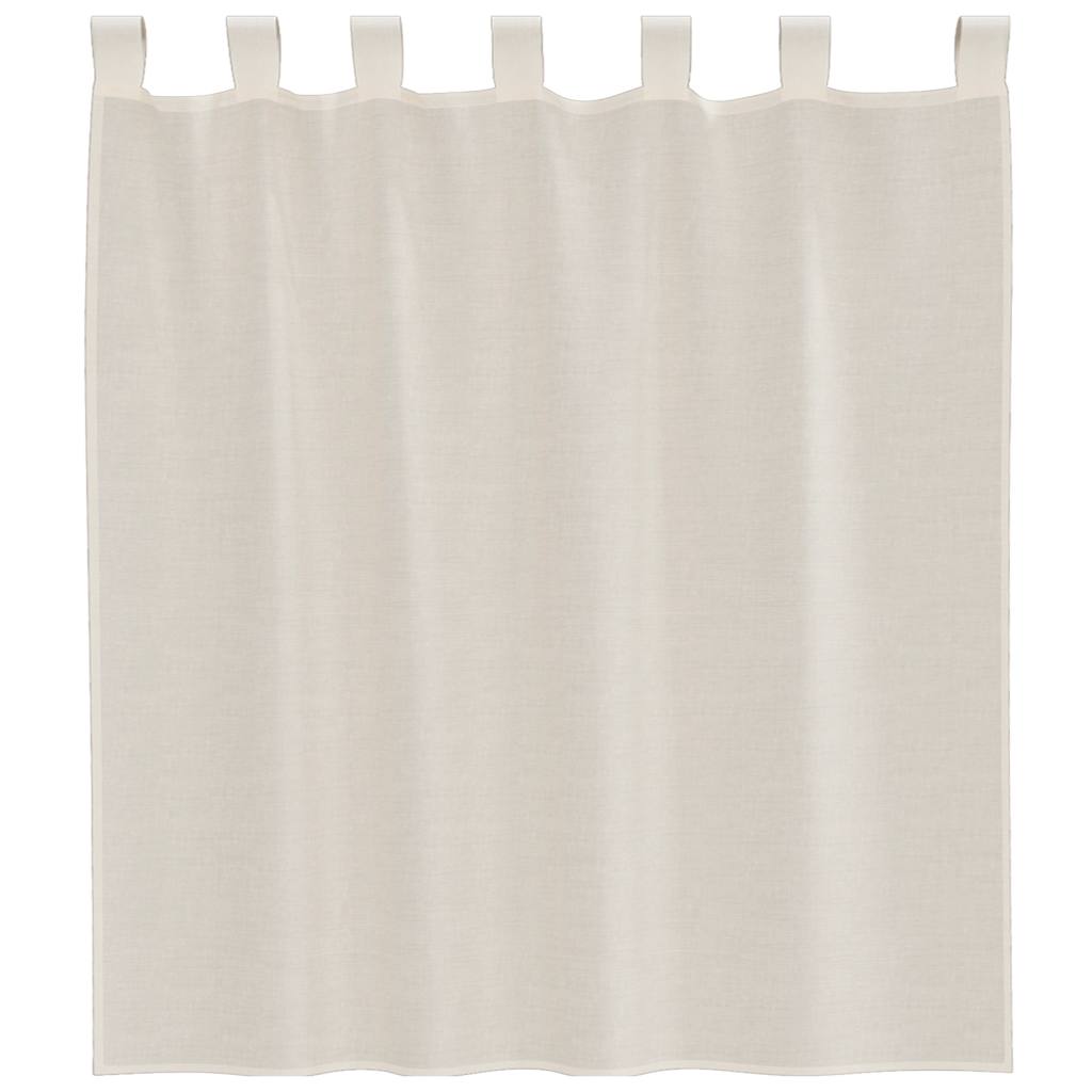 Cortinas de voile com aba 2 pcs creme — foto 3
