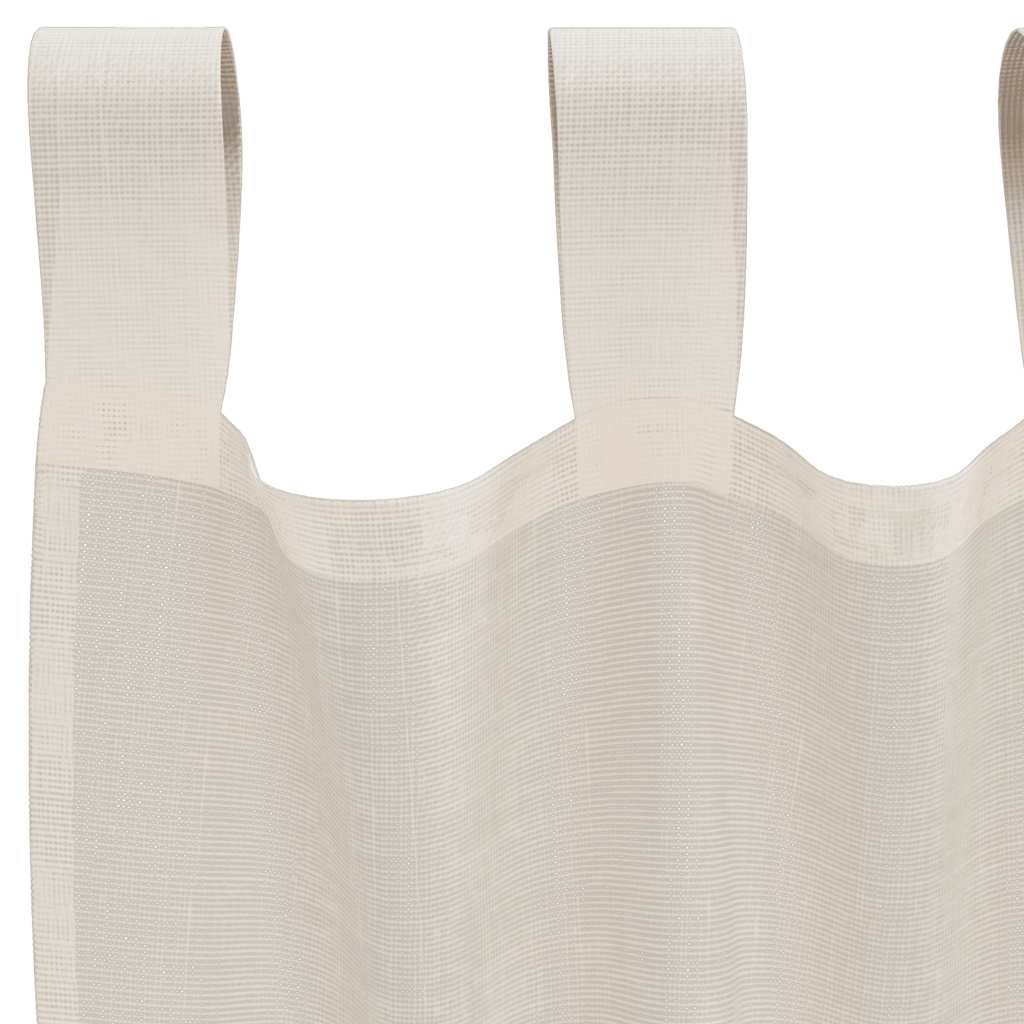Cortinas de voile com aba 2 pcs creme — foto 4