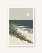 Duna e mar · Minimalista · Quadro de costa e oceano — acabamento:poster