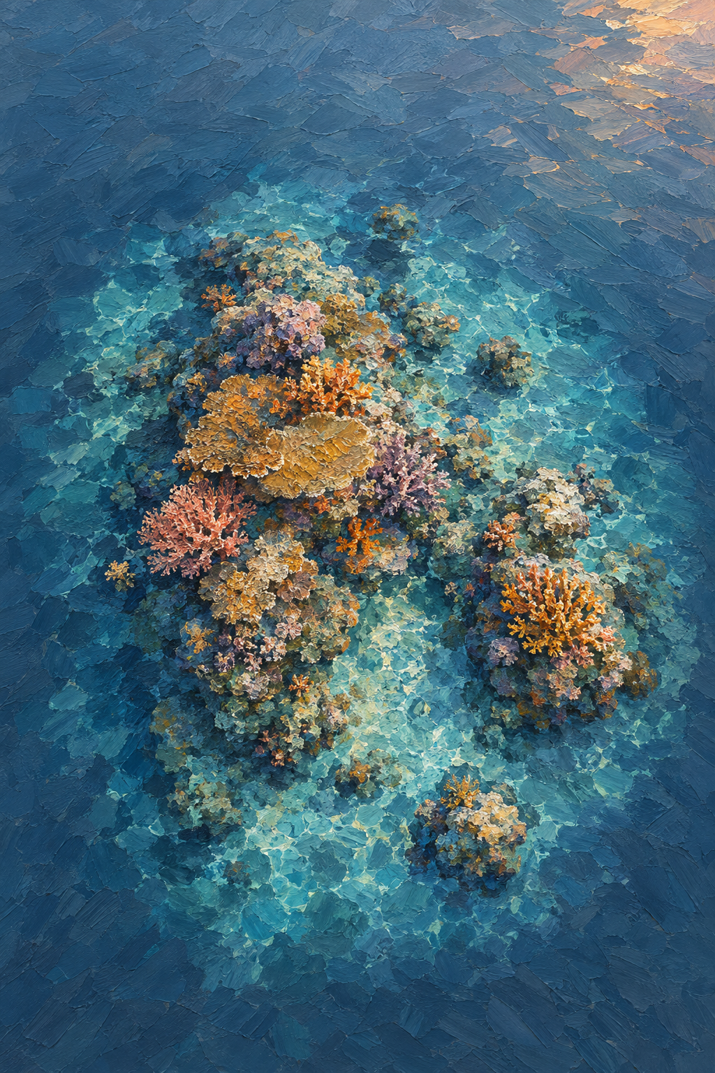 Recife · Pintura a óleo · Quadro de costa e oceano — costa-recife-oleo_ver