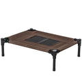 Cama para Animais de Estimação Cama Elevada para Cães Gatos Portátil Tecido Transpirável para Exterior Interior 64x46x18cm Marrom — foto 1