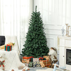 Árvore de Natal 180 cm Árvore de Natal Artificial com 760 Ramos de Arame de Memória e Base Recolhível Árvore de Natal para Sala Verde — foto 2