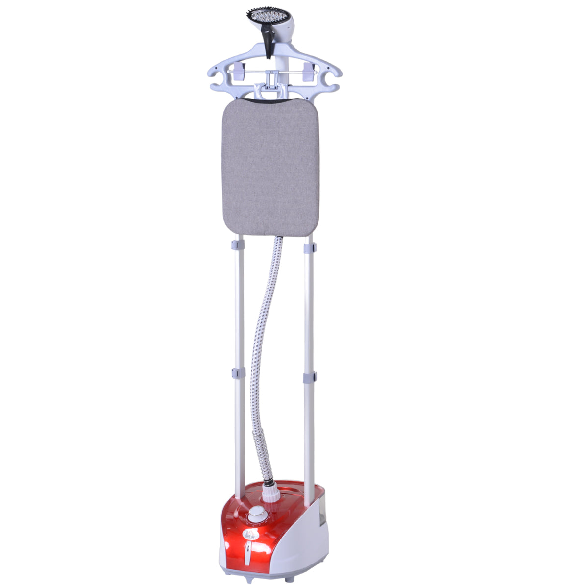 Ferro de Engomar a Vapor para Roupa 1800W Temperatura Ajustável em 11 Níveis Ferro de Engomar Vertical com Barra Dupla Depósito de 2 L Aquecimento em 38s 35x25x47-118,5 cm Vermelho — foto 1
