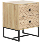 Cômoda de Madeira da Mesa de Cabeceira Confortável com 2 gavetas Roupeiro 48x39,5x60cm do Armazenamento da Mobília da Mesa de Cabeceira 48x39,5x60 cm — foto 1