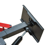 Plataforma Elevadora para Motocicletas Universal com Altura Ajustável para Estacionar ou Reparar Carga Máxima 150 kg 28x17,5x24,5-35,5 cm Preto e Vermelho — foto 7