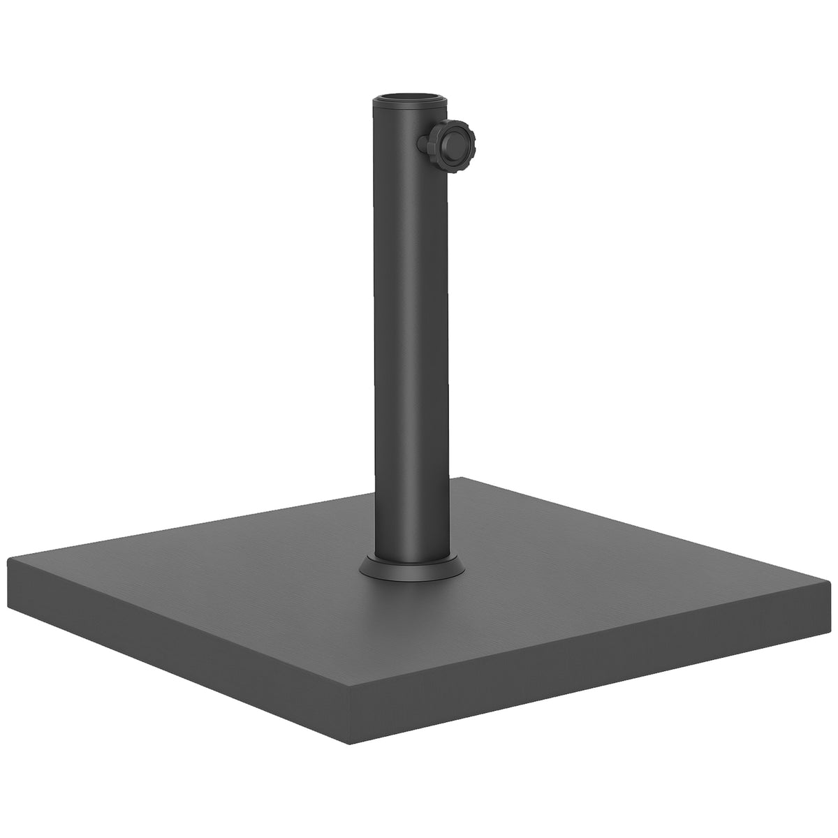 Base para Chapéu de Sol de 14,5 kg Suporte para Chapéu de Sol Preenchido com Cimento para Chapéus de Sol com Mastro de Ø38/48 mm 44x44x30 cm Preto — foto 1