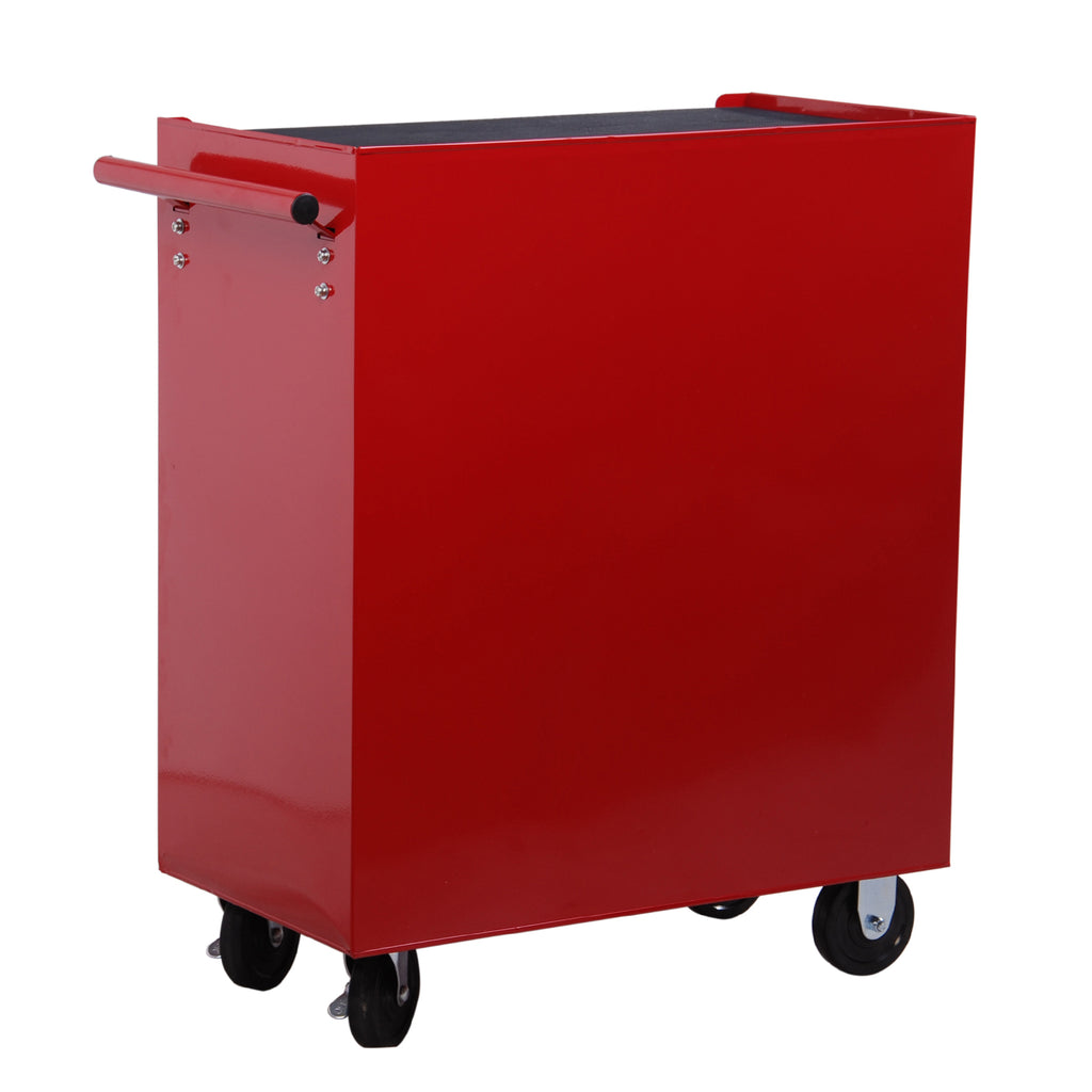 Carrinho de Ferramentas para Oficina com Rodas e 5 Gavetas Fechadura e Alça Lateral 67,5x33x77 cm Vermelho — foto 7