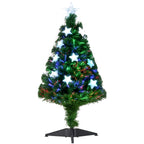 Árvore de Natal Artificial 90cm Árvore de Natal com 12 Luzes LED 3 Cores e 90 Ramos PVC Decoração de Natal Verde — foto 1