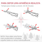 Árvore de Natal 180 cm com 1000 Ramos de PVC e Suporte de Aço Decoração de Natal para Interior Verde — foto 6
