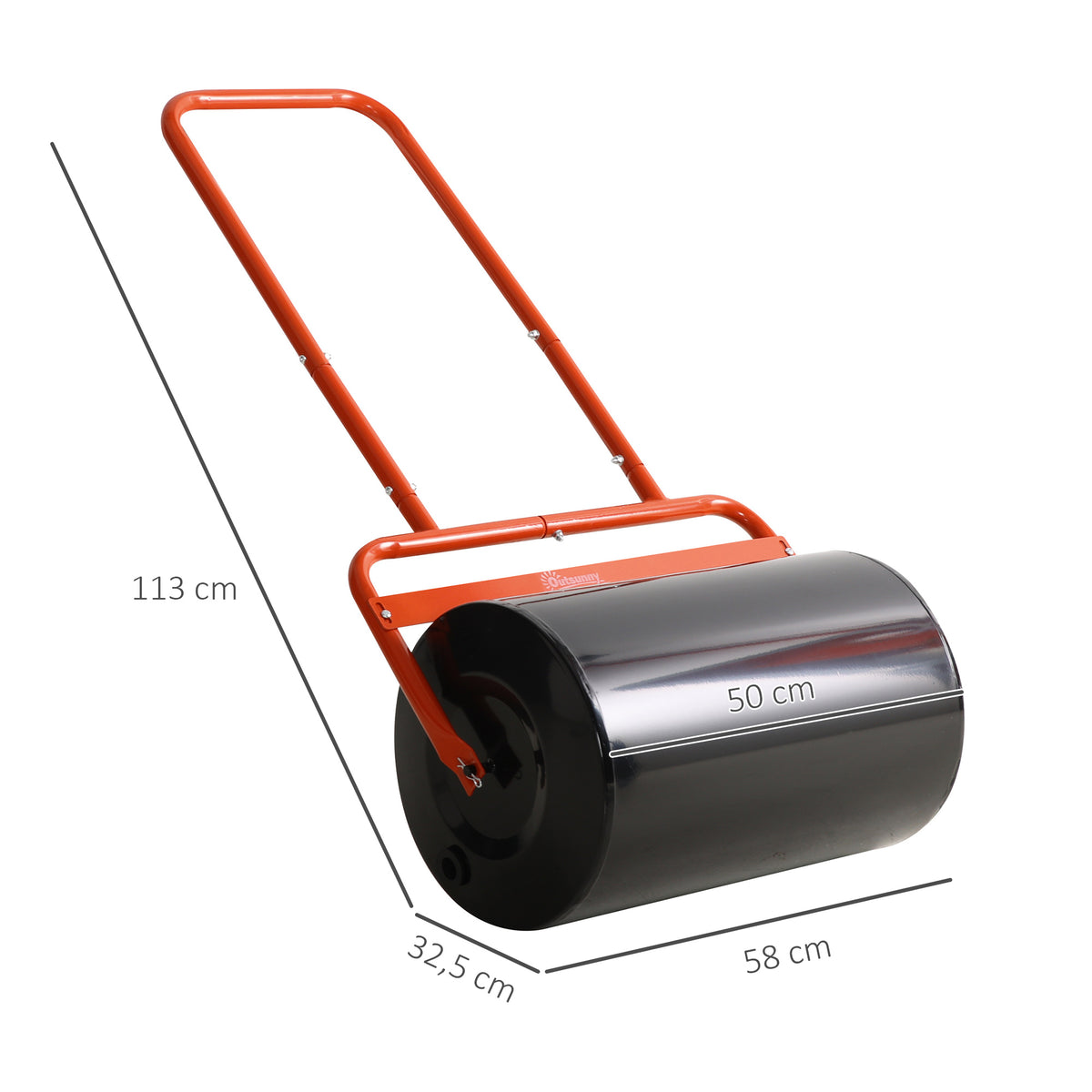 Rolo de relva prático, Rolo de relva conveniente, Rolo de grama, Rolo de jardim, versátil, aço, 58L x 32,5B x 113H cm, Vermelho — foto 2