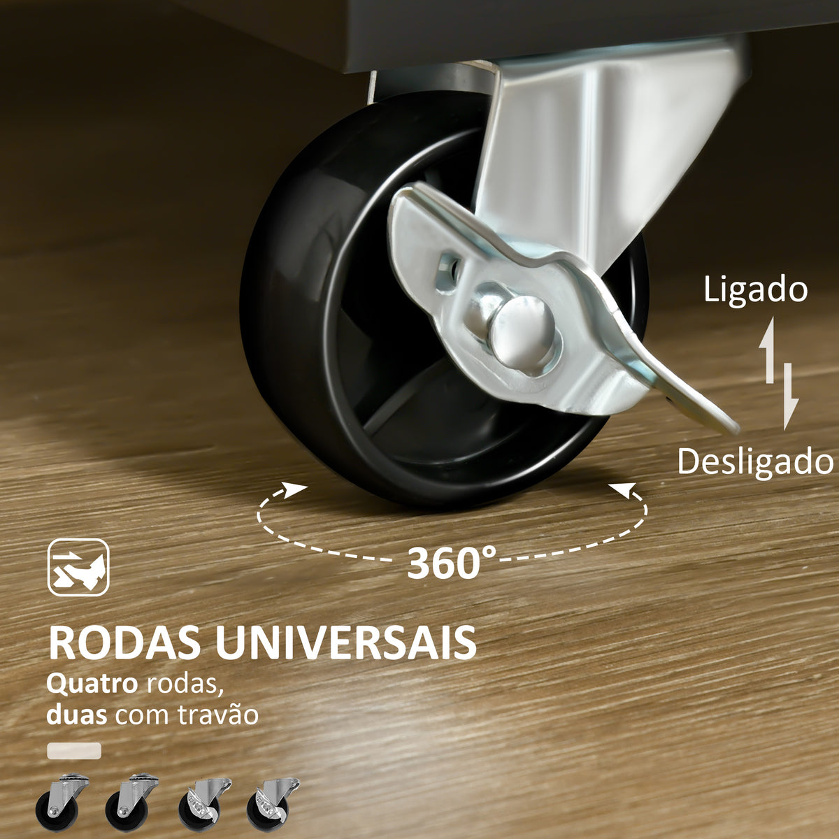 Carrinho de Cozinha com Rodas Móvel Auxiliar de Cozinha com 2 Gavetas 2 Portas Prateleira Ajustável e Suporte para Guardanapos para Sala de Jantar Sala de Estar 104x46x91 cm Preto — foto 5