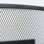 Frente para Lareira de 3 Painéis Frente para Lareira Dobrável com Dobradiças Estrutura Metálica Malha Decorativa 132,5x76,5cm Preto — foto 9