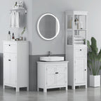 Móvel para Lavatório Pousar Móvel para Lavatório Moderno com Prateleira Ajustável e Portas Magnéticas 60x30x60 cm Branco — foto 2