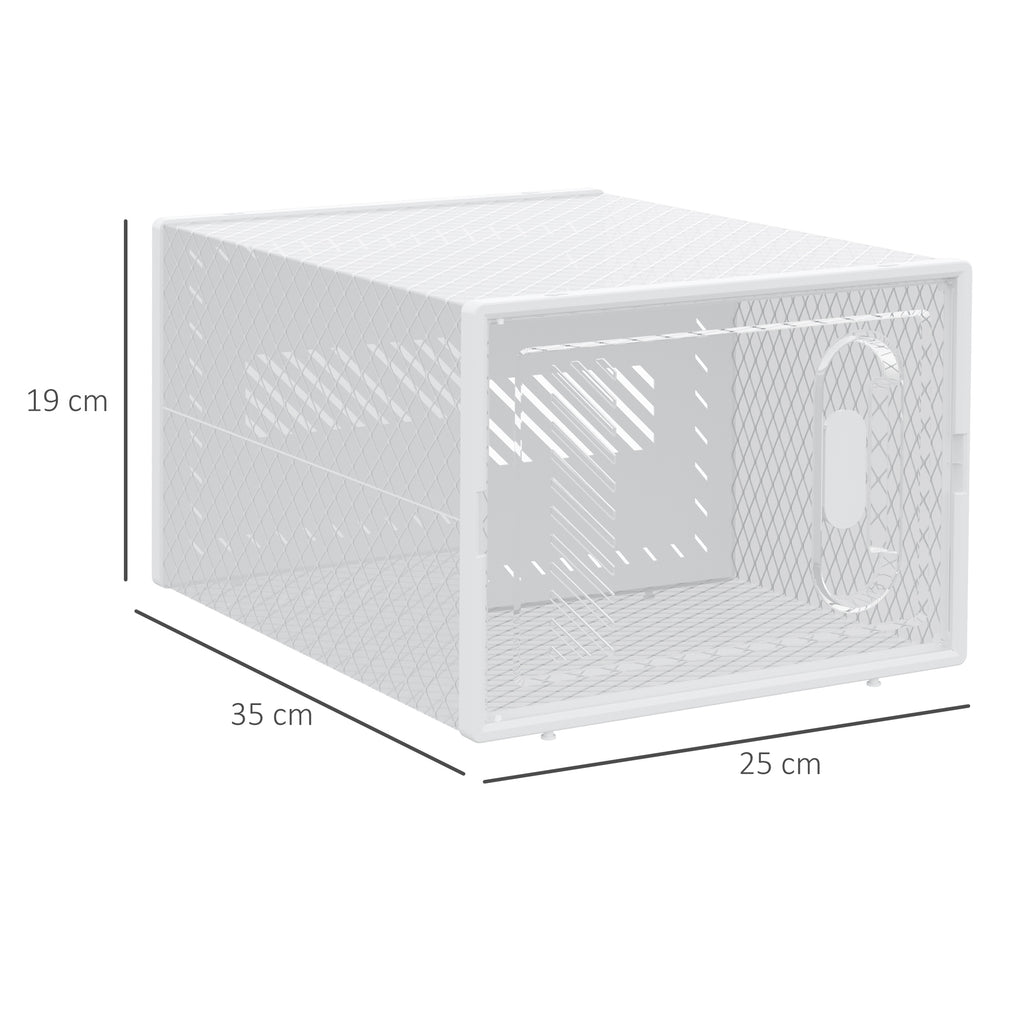 Armário Modular de Plástico Sapateira Modular com 8 Cubos Portas Magnéticas Organizador de Sapatos para Entrada Corredor Dormitório 25x35x19cm Transparente — foto 3