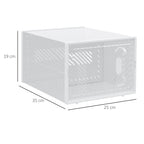 Armário Modular de Plástico Sapateira Modular com 8 Cubos Portas Magnéticas Organizador de Sapatos para Entrada Corredor Dormitório 25x35x19cm Transparente — foto 3
