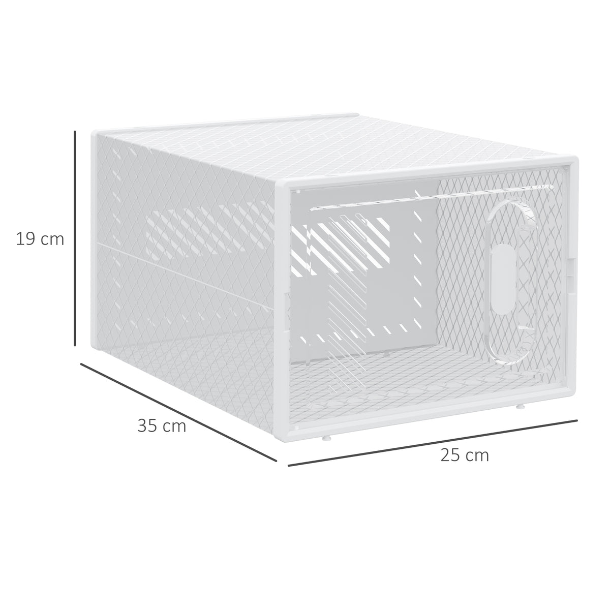 Armário Modular de Plástico Sapateira Modular com 8 Cubos Portas Magnéticas Organizador de Sapatos para Entrada Corredor Dormitório 25x35x19cm Transparente — foto 3