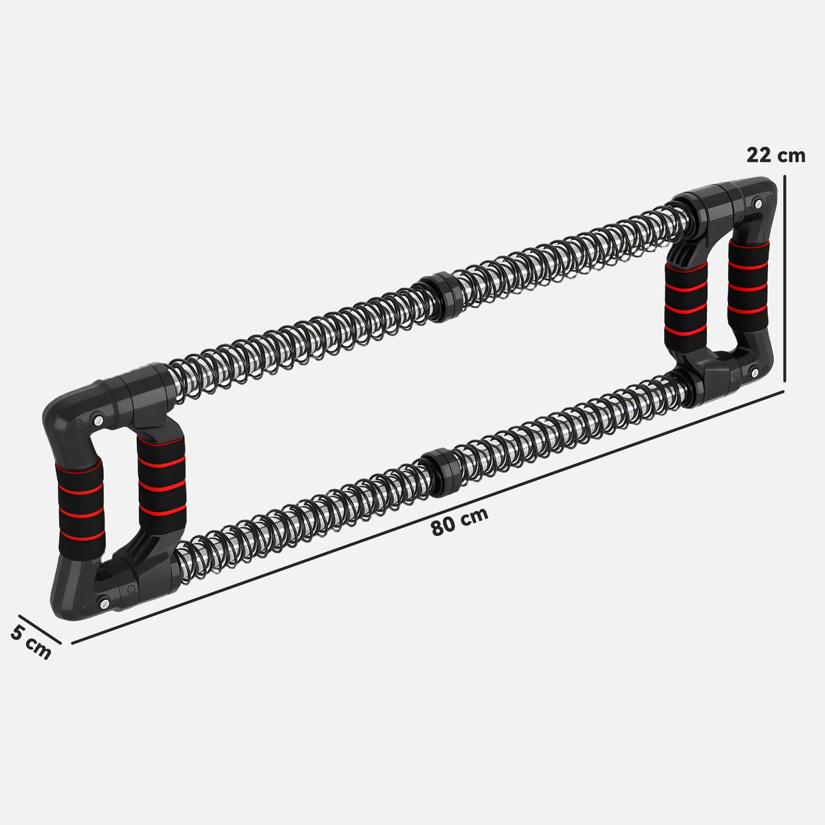 Expansor de Peito Expansor Ajustável Extensor para Musculação com Resistência Ajustável 10-80 kg para Treino em Casa Escritório Viagem Preto — foto 3
