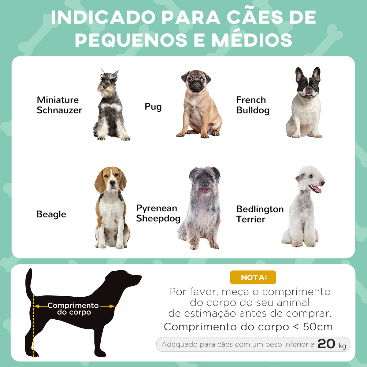 awHut Cama para Cães Elevada com Toldo Cama para Cães Médios com Estrutura de Aço e Bolsa de Transporte para Interior e Exterior 76x61x69,5 cm Cinzento Claro — foto 4