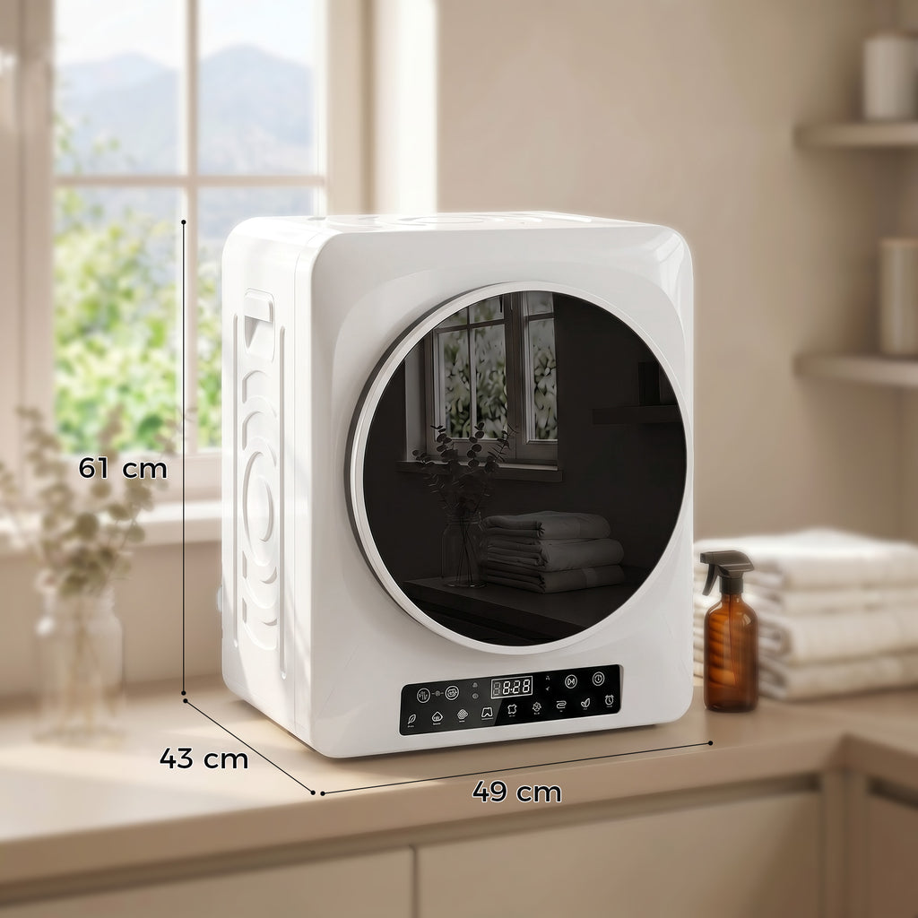 Secador Compacto de Exaustão 1000 W com Modos Extra Seco Ajustes de Temporizador e Temperatura Branco — foto 2