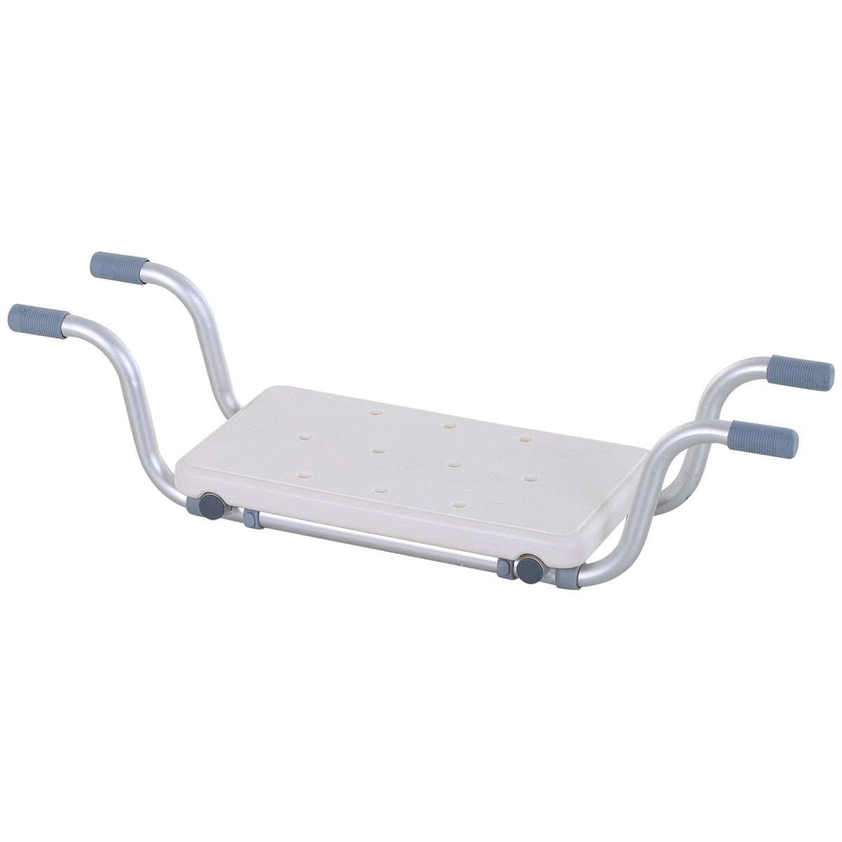 Assento Suspenso para Banheira Comprimento Ajustável de 71/81 cm Carga 135kg Branco — foto 1