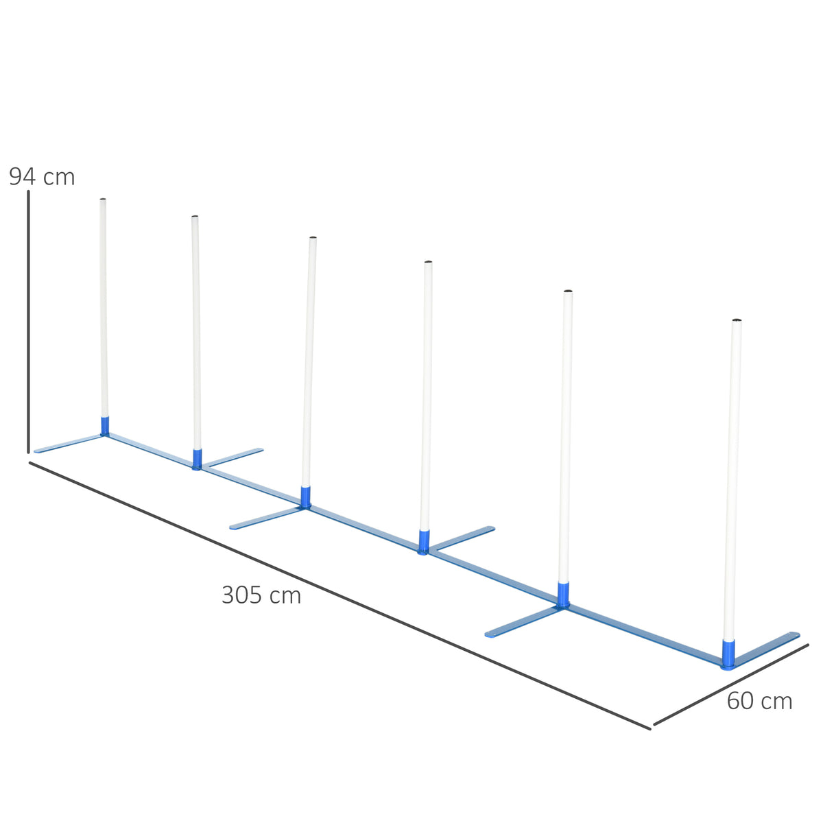 Conjunto de Agility para Cães 6 Peças Equipamento de Agility Dobrável Conjunto de Barreiras Encaixáveis com 6 Varetas de Slalom Bolsa de Transporte Acessório de Treino Coordenação Agilityset para Jogos Treino — foto 2