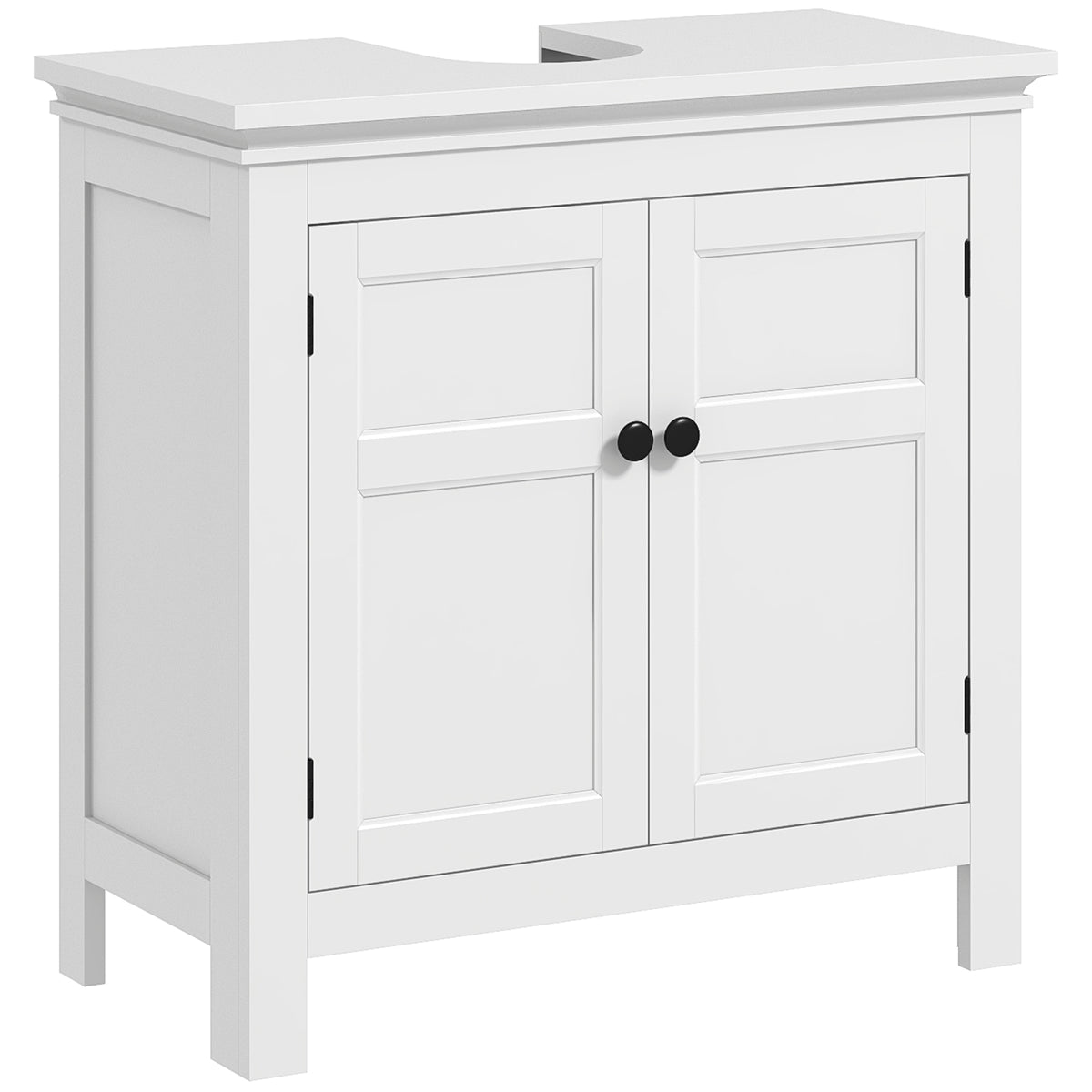 Móvel para Lavatório Pousar Móvel para Lavatório Moderno com Prateleira Ajustável e Portas Magnéticas 60x30x60 cm Branco — foto 1