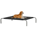 Cama Elevada para Animais de Estimação Cama para Cães e Gatos Desmontável Tecido Textilene Exterior Jardim Terraço 110x75x20 cm Preto — foto 1