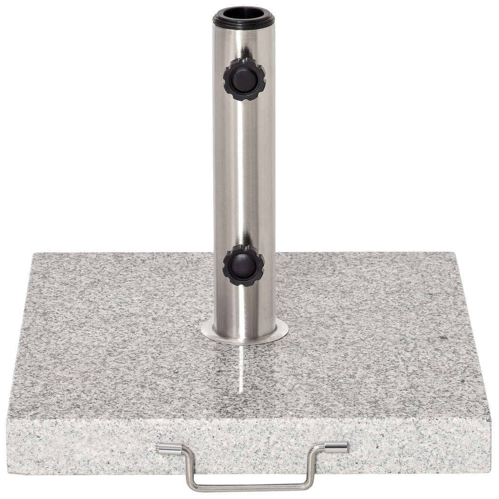 Base para Chapéu de Sol de Mármore Universal com 2 Rodas e Alça de Transporte para Mastros de Ø35/38/42mm Suporte para Chapéu de Sol de Exterior 42x42x36cm Cinza — foto 8