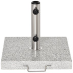 Base para Chapéu de Sol de Mármore Universal com 2 Rodas e Alça de Transporte para Mastros de Ø35/38/42mm Suporte para Chapéu de Sol de Exterior 42x42x36cm Cinza — foto 8