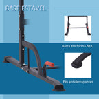 Torre de Exercícios Estação Multifuncional Altura Ajustável com 7 Orifícios para Treinamento Fitness para Casa Academia Escritório Carga Máxima 120kg 123x98x189-239cm Preto e Vermelho — foto 7